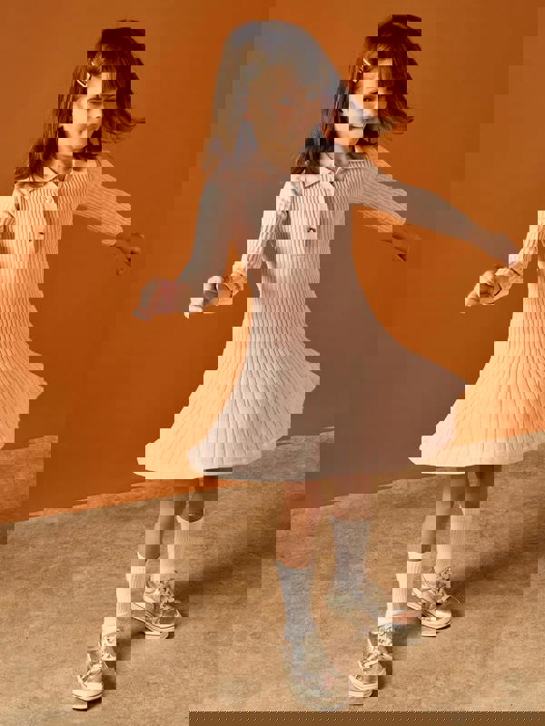 GWD Tayla Pink Collared Knitted Dress