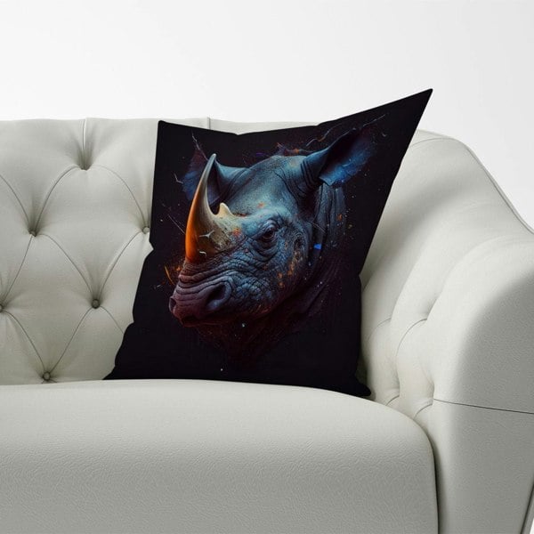 Warren Reed Rhino Face Splashart Cushions