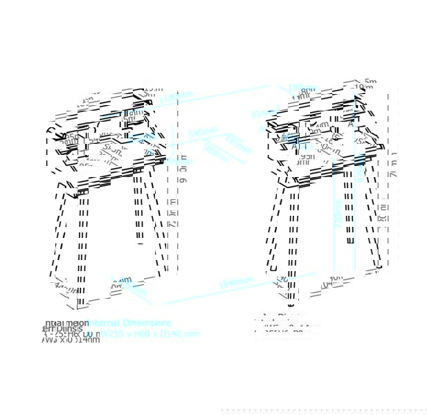 Dorel Home Yeovil Office Desk with Shelves & Drawers in White/Oak