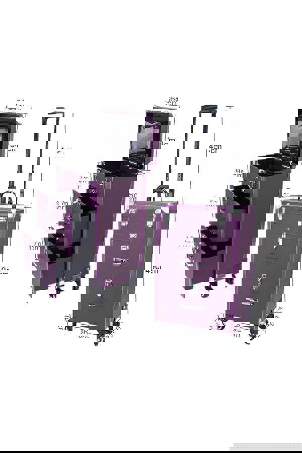 Living and Home 2 Drawers Portable Cosmetic Makeup Travel Case