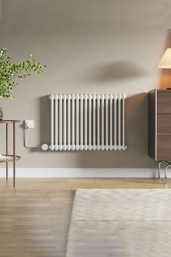 Living and Home Electric Radiator Wall Mounted WiFi Thermostat Control 83cm x 60cm - White