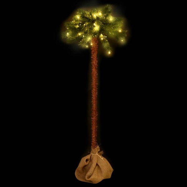 Berkfield Artificial Palm Tree with LEDs 120 cm