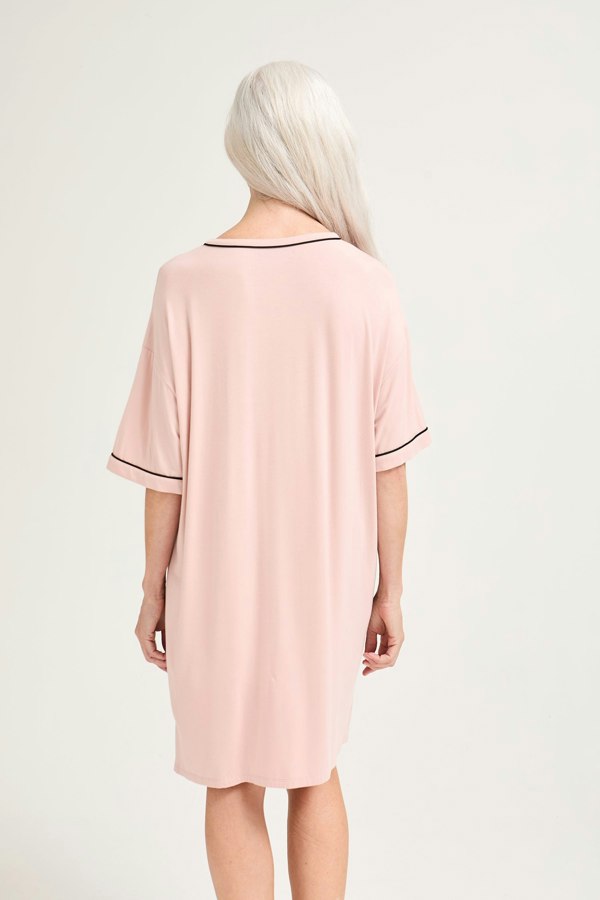 Bamboo Classic Tee Dress in Pink - Nightgowns