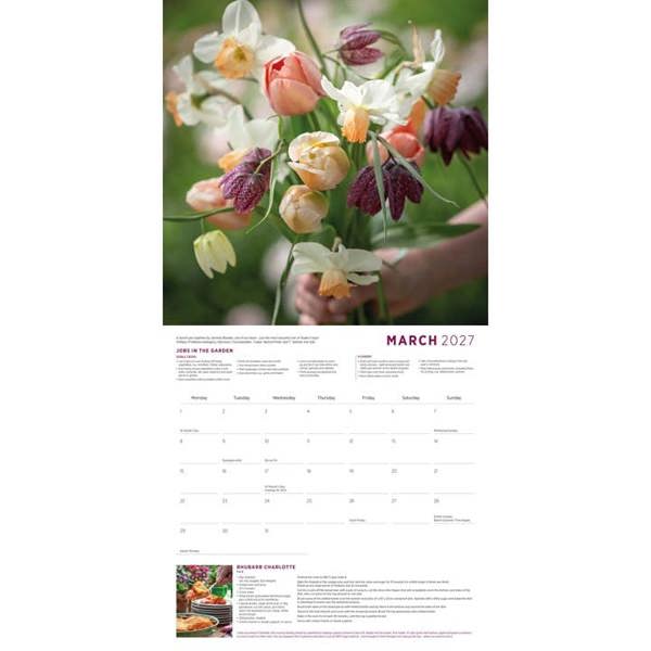 Sarah Raven, Garden And Cookery Calendar 2027, Wall Calendars, Month To View, Lifestyle, Gift