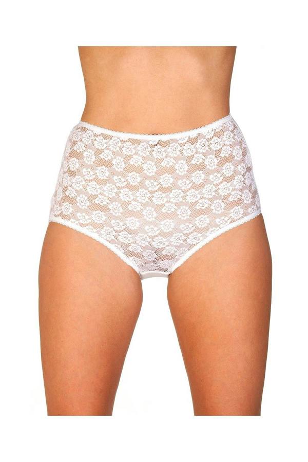 Womens Three Pack Floral Lace Maxi Briefs