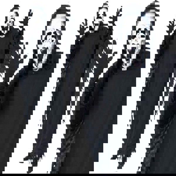 Bristol Novelty Mens Hooded Costume Robe - Black/White