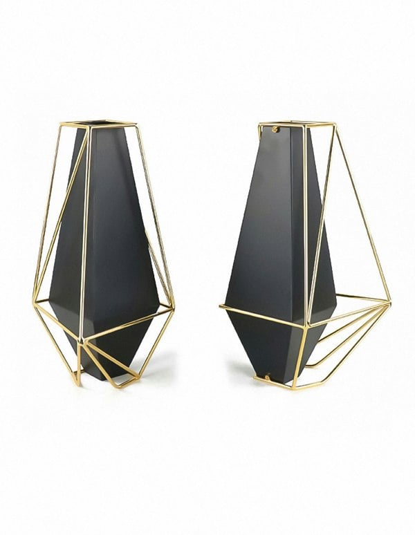 ANYHOUZ 39cm Gold Black Luxury Tabletop Home Decor Modern Art Living Room Display House Decorative Crafts Metal Ornaments