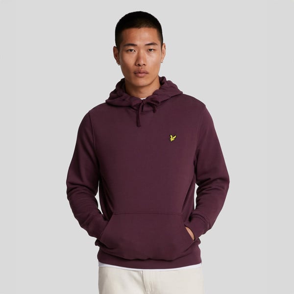 Lyle & Scott Plain Rich Hoodie - Burgundy