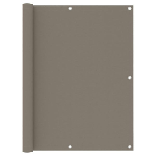 Berkfield Balcony Screen Taupe 120x500 cm Oxford Fabric