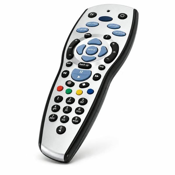 ATEK Replacement Remote Control for Sky+ Sky HD Boxes Black Silver