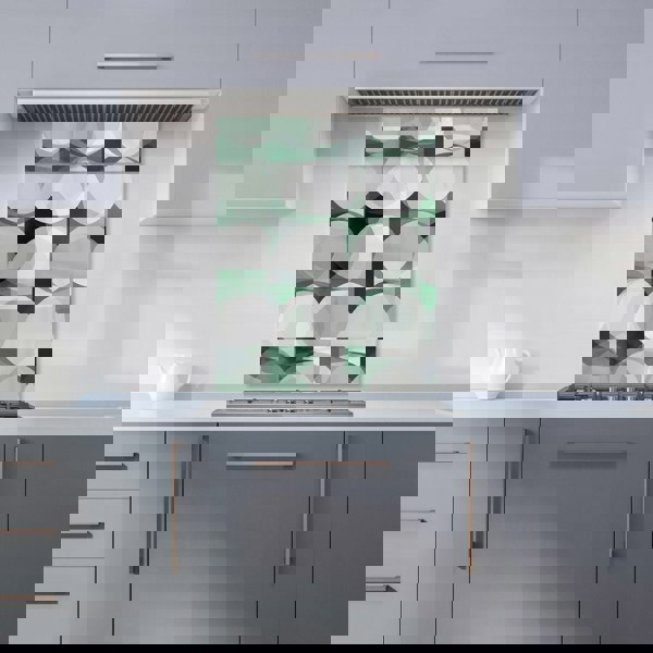 Warren Reed - Designer Geometric Grey Green Kitchen Splashback