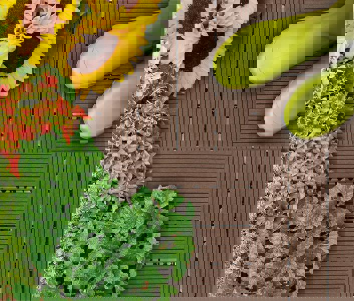 St Helens Patio & Deck Tiles, Brown (6 Pack)