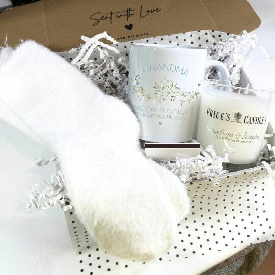 Aye Do Gifts Personalised We Love You Mug, Candle & Socks Gift Hamper | Birthday Gift