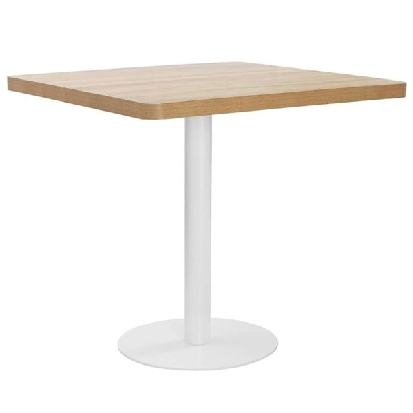 Berkfield Bistro Table Light Brown 80X80 cm MDF
