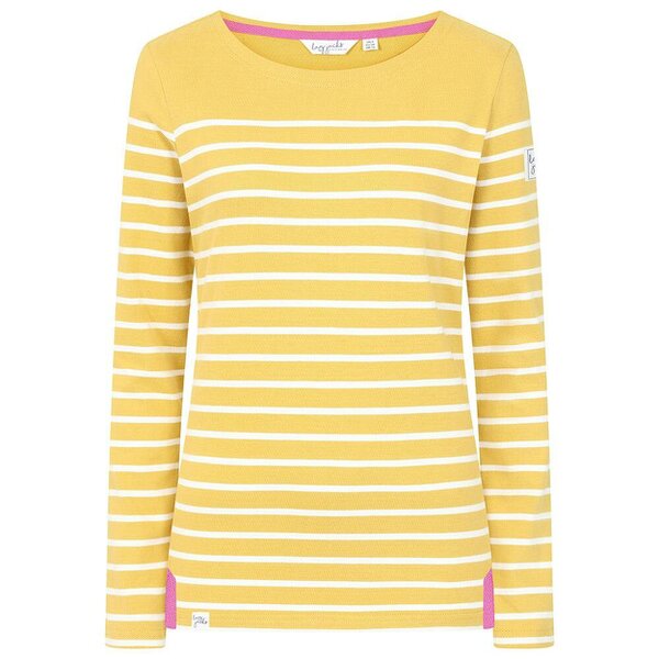 Lazy Jacks LJ97 - Long Sleeve Striped Breton - Heather - Yellow