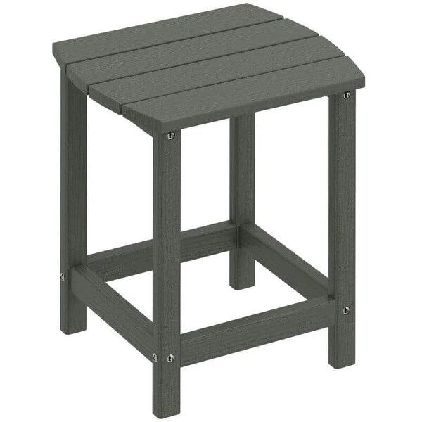 Outdoor Side Table, Garden Coffee Table, All-Weather Adirondack Side Table for Garden, Beach, Indoor Outdoor, Grey