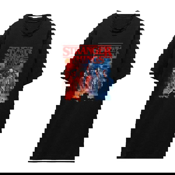 Stranger Things Womens Creel House Poster T-Shirt - Black