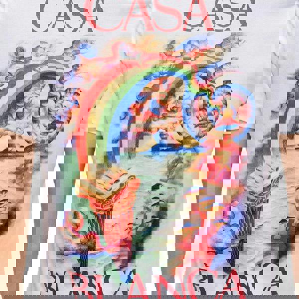 Casablanca Printed Fitted Nature Teacher White T-Shirt