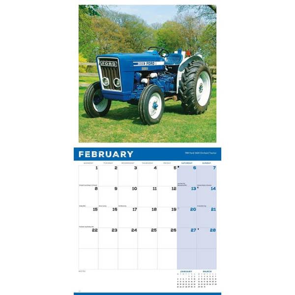 Vintage Tractors Calendar 2027, Wall Calendars, Month To View, Transport, Gift