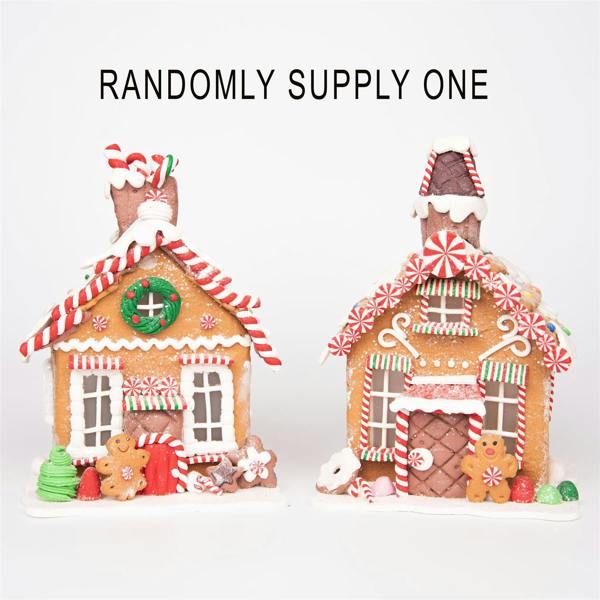 17cm Prelit Christmas Gingerbread House Lighted Candy Village Cottage Tabletop Decoration image 2