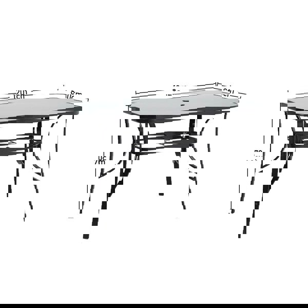 Outdoor Rectangular Dining Table with Umbrella Hole for Garden and Patio Garden Dining Table Living and Home
