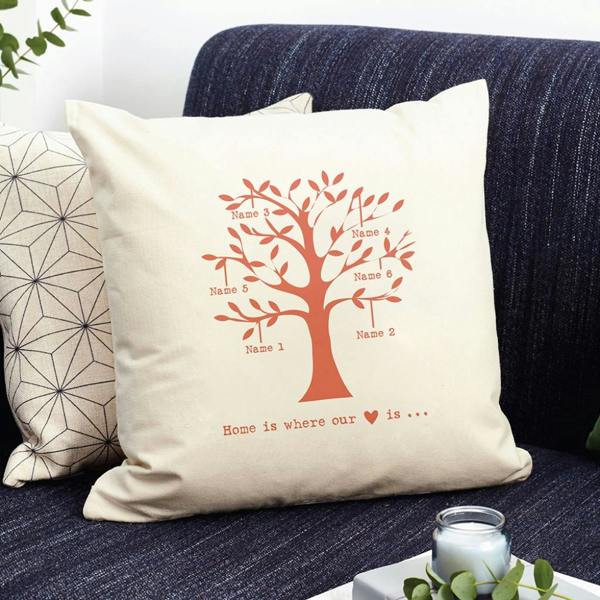 Personalised Diwali Om Symbol Cushion Cover - alternative angle