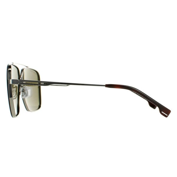 Hugo Boss Sunglasses BOSS 1325/S 31Z 3U Ruthenium Havana Kaki Blue Mirror