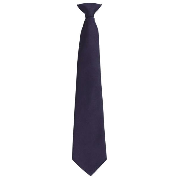 Premier Unisex Adult Colours Fashion Plain Clip-On Tie - Navy