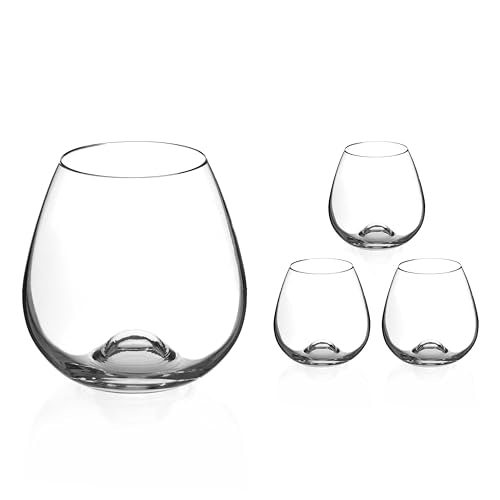 "Auris" Stemless wine Glasses - Set of 4