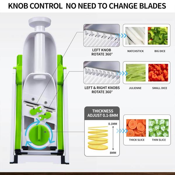 Dragodirect Mandoline Vegetable Slicer Chopper 4 Modes Adjustable Cutter