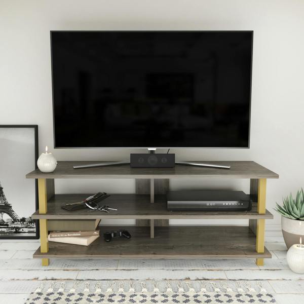Decorotika Pueblo Modern Tv Stand TV Cabinet for TV's up to 55"