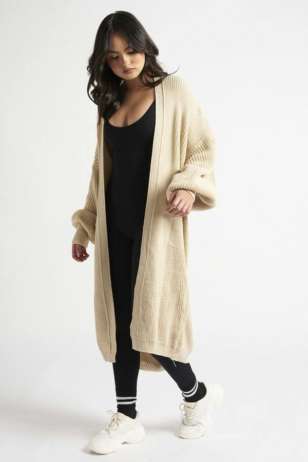 Urban Bliss Beige Longline Cardigan
