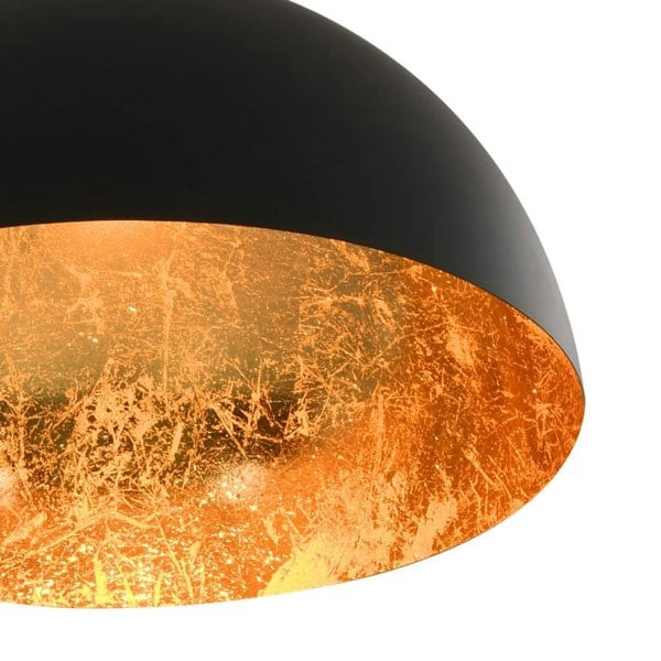 Berkfield Ceiling Lamps 2 pcs Black and Gold Semi-spherical E27