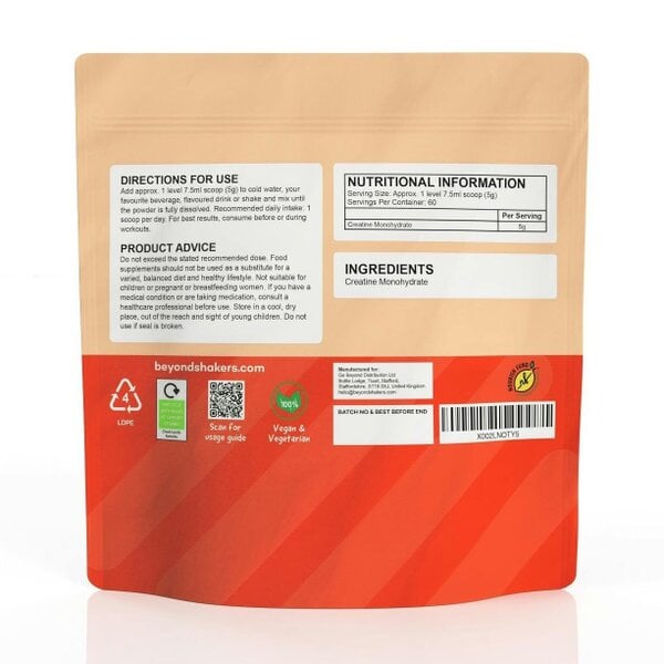 Beyond Shakers Creatine Monohydrate Powder