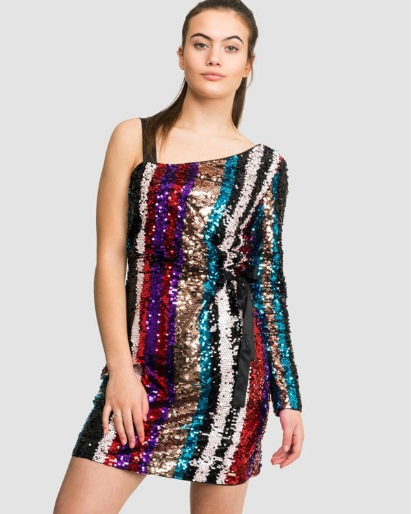 Armani Exchange Womens Sequin Party Dress