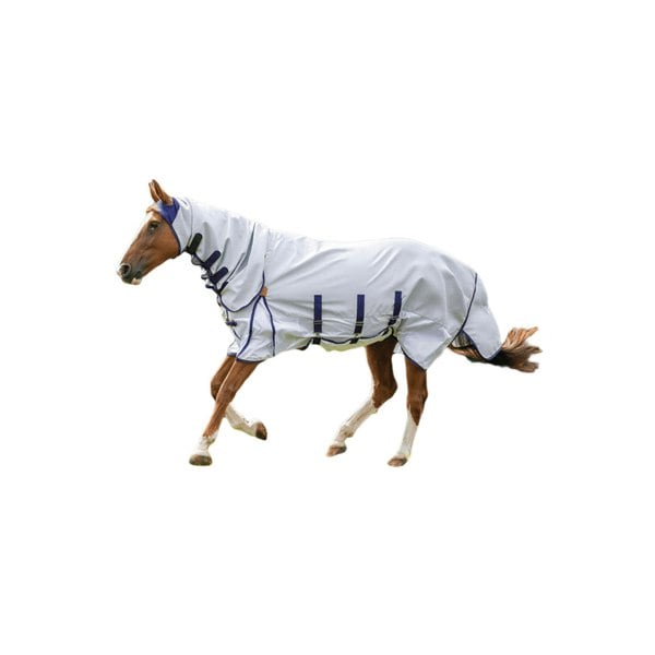 Shires Highlander Plus Combo Neck Sun Protective Horse Fly Rug - Grey