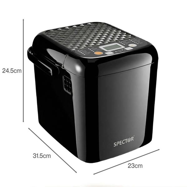 Spector 19 in 1 Bread Maker 1.2LB Bread Machine Low Noise 500W Timer Non Stick