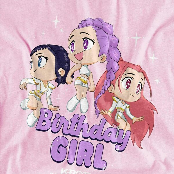K-Pop Demon Hunters Childrens/Kids Birthday Girl Huntr/X Group T-Shirt - Pink