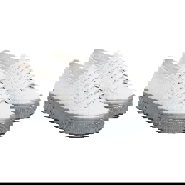 Superga Womens Pearl Gum Trainers - White/Silver