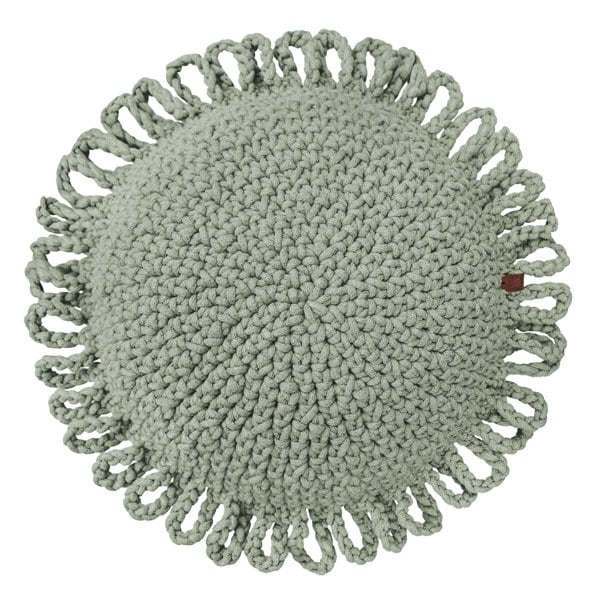 Zuri House Crochet kids cushion FUN | LIGHT OLIVE