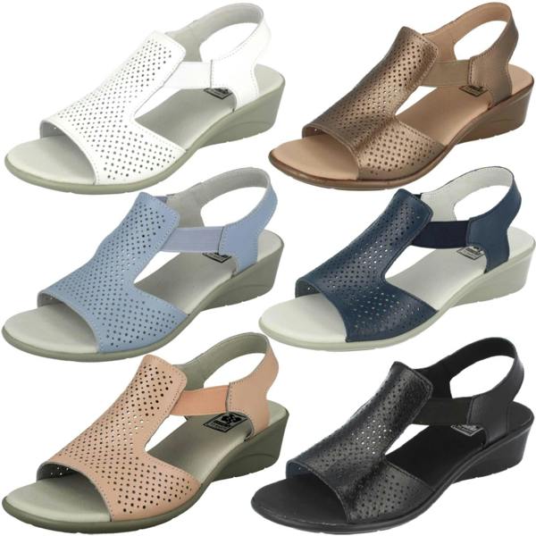 Down to Earth Ladies Down To Earth Casual Wedge Sandals F10879