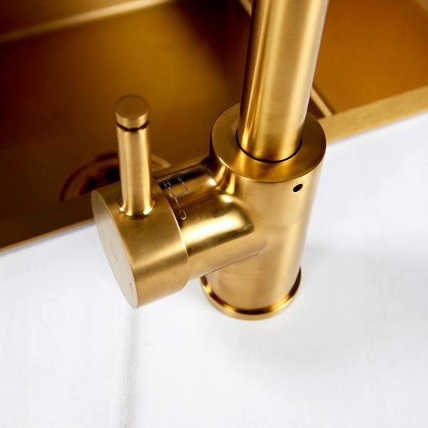 Flode Solo | Single Lever 3 in 1 Instant Boiling Tap | Brushed Gold Finish