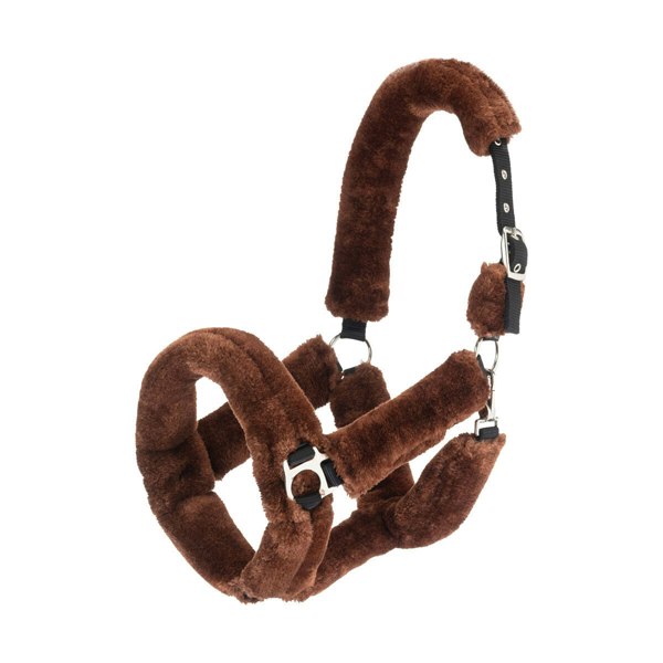 Hy Fab Fleece Horse Headcollar - Brown