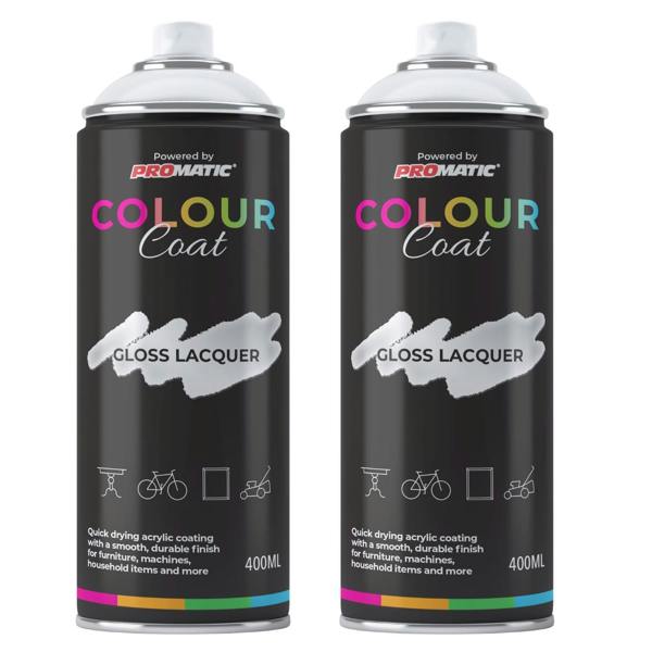 Colour Coat 2X Clear Coat Clear Gloss Spray Paint 400ml