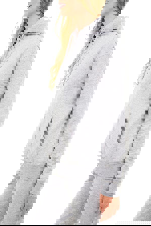 Smart Living Women's Stylish Zip-Up Hoodie with Pockets - Cozy Casual Wear - Grey