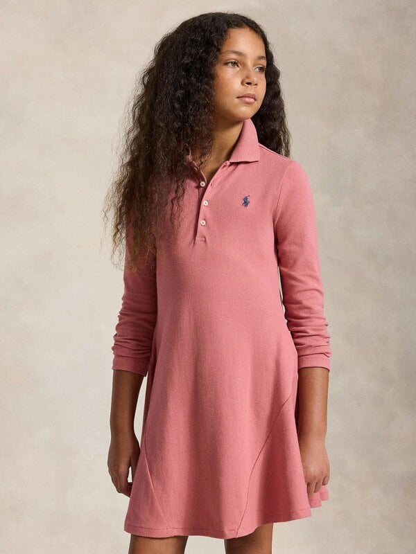 Ralph Lauren Kids Ralph Lauren Girls Logo Polo Dress in Pink