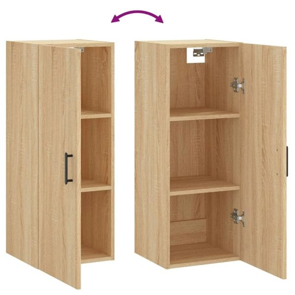 Berkfield Wall Mounted Cabinet Sonoma Oak 34.5x34x90 cm