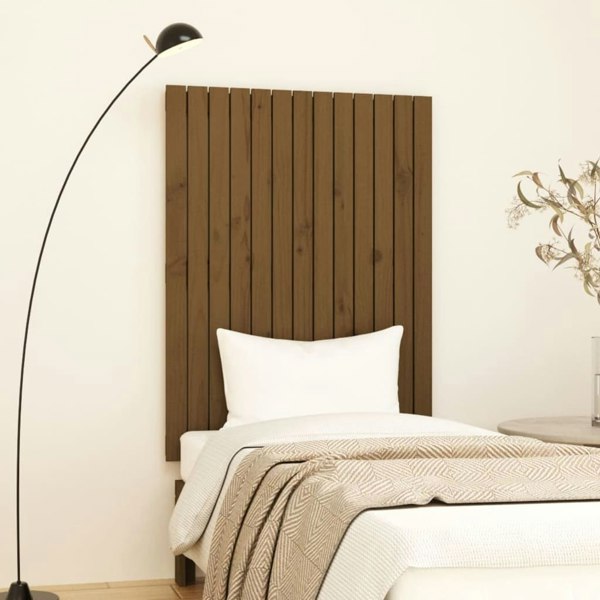 Berkfield Wall Headboard Honey Brown 82.5x3x110 cm Solid Wood Pine