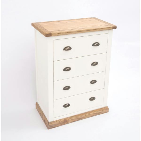 Cabinet Bits Tropea 4 Drawer Chest of Drawers Brass Cup Handle