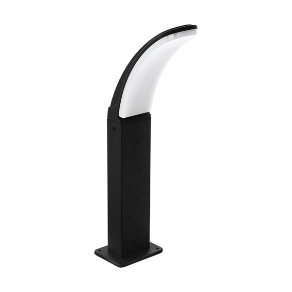 IP44 Outdoor Pedestal Light Black Aluminium 11W Built in LED Wall Post Lamp Loops